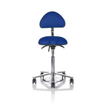 ErgoComfort Sadel 2 OP sadelstol i konstläder med fotaktivator